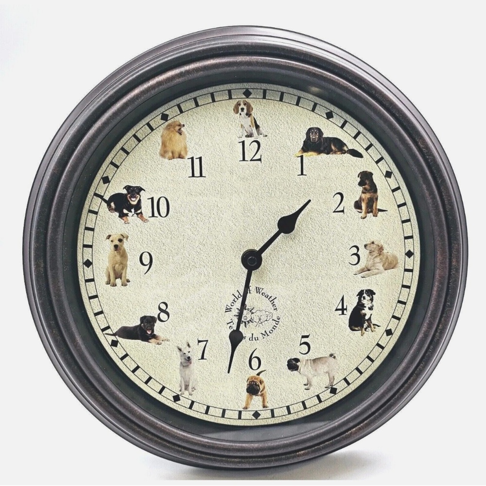 *NEW* 12" Dog Chime Wall Clock from World of Weather